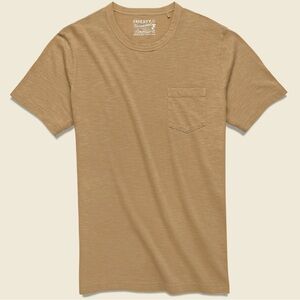 Faherty Garment Dyed Pocket Tee - Walnut